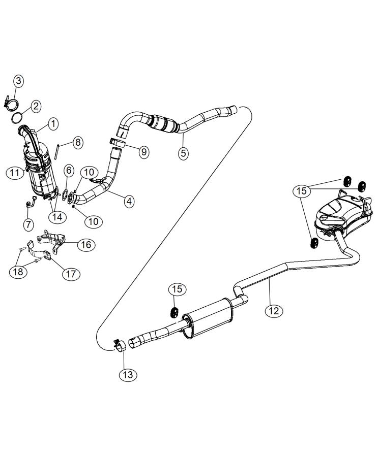 Diagram Exhaust System 2.0L [2.0L I4 Turbo Diesel Engine]. for your 2006 Dodge Ram 3500   