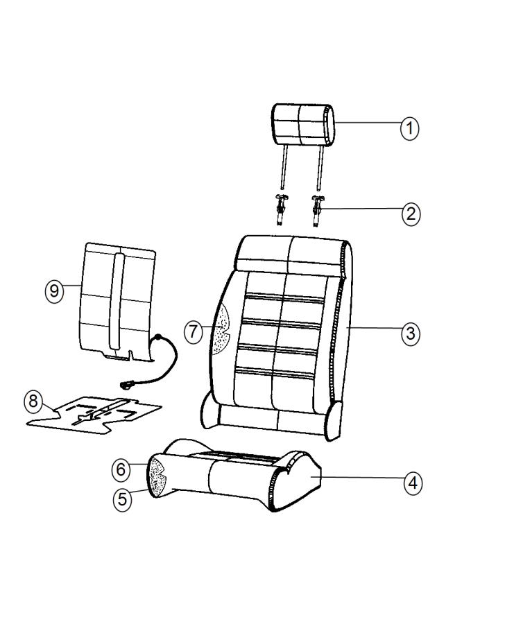 Front Seat - Bucket - Trim Code [A7]. Diagram