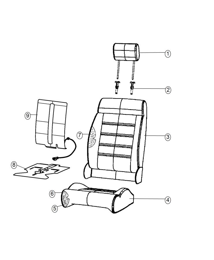 Front Seat - Bucket - Trim Code [AL]. Diagram