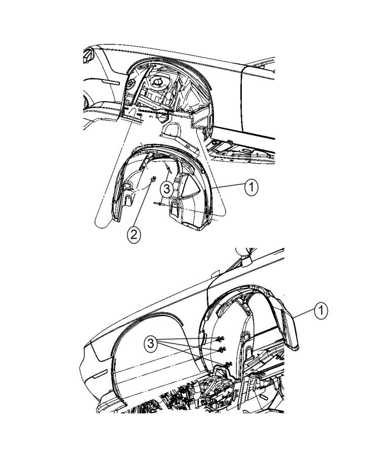 Front Fender Shields. Diagram