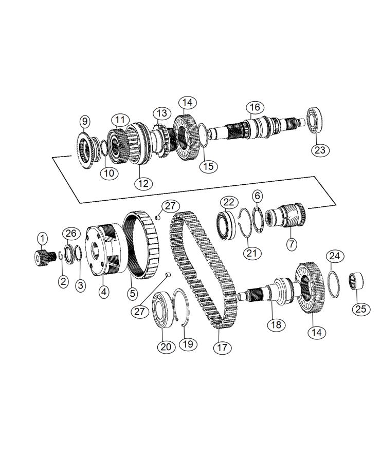 Diagram Gear Train. for your Jeep Wrangler  