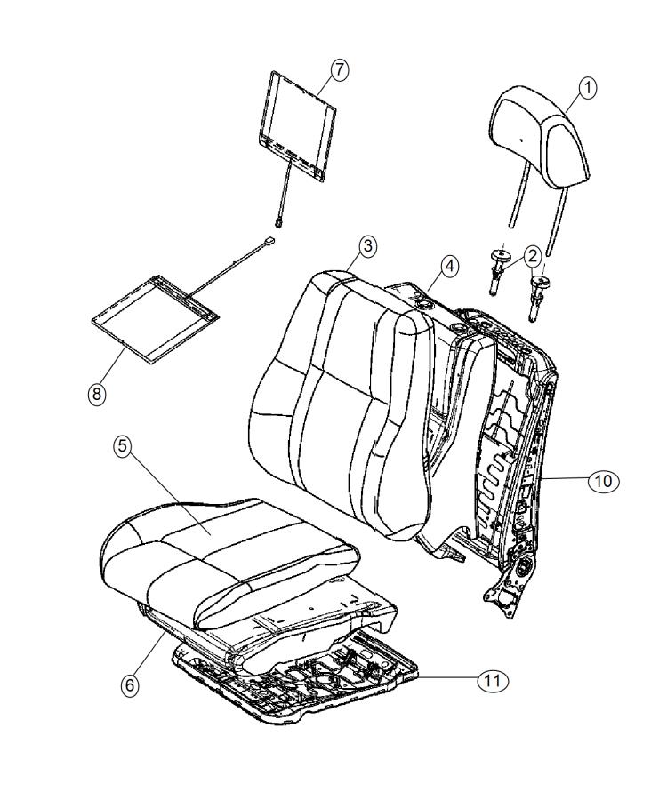 Front Seat - Bucket - Trim Code [HL]. Diagram