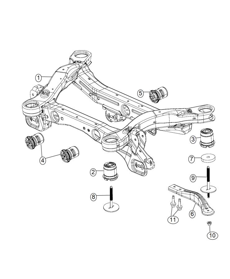 Diagram Cradle, Rear Suspension. for your 2019 Jeep Compass   