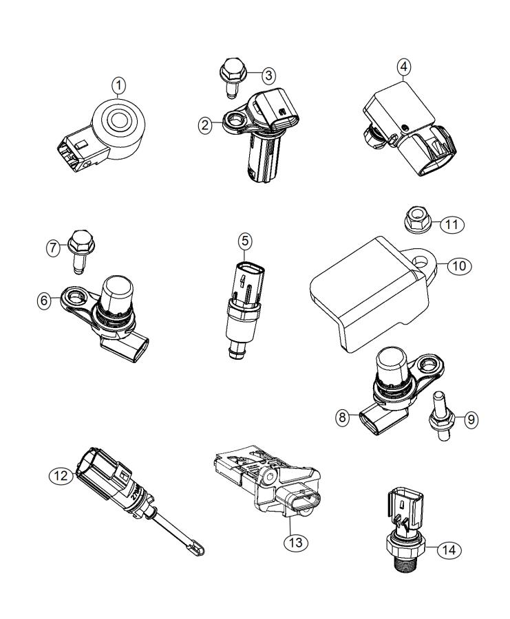 Diagram Sensors, Engine. for your Jeep