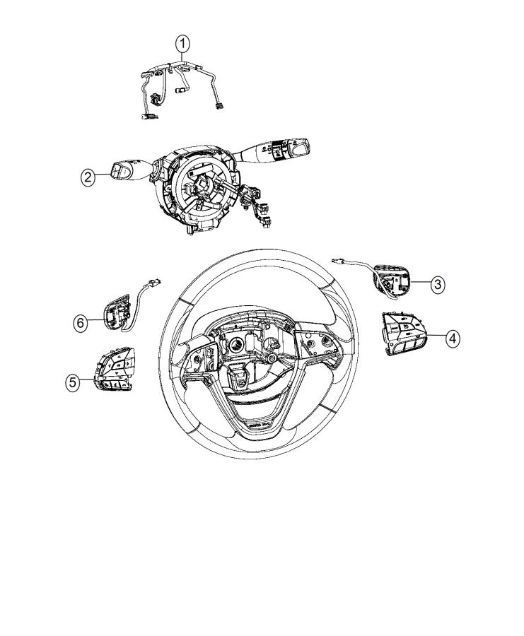 Diagram Switches, Steering Column and Wheel. for your 1999 Dodge Avenger   