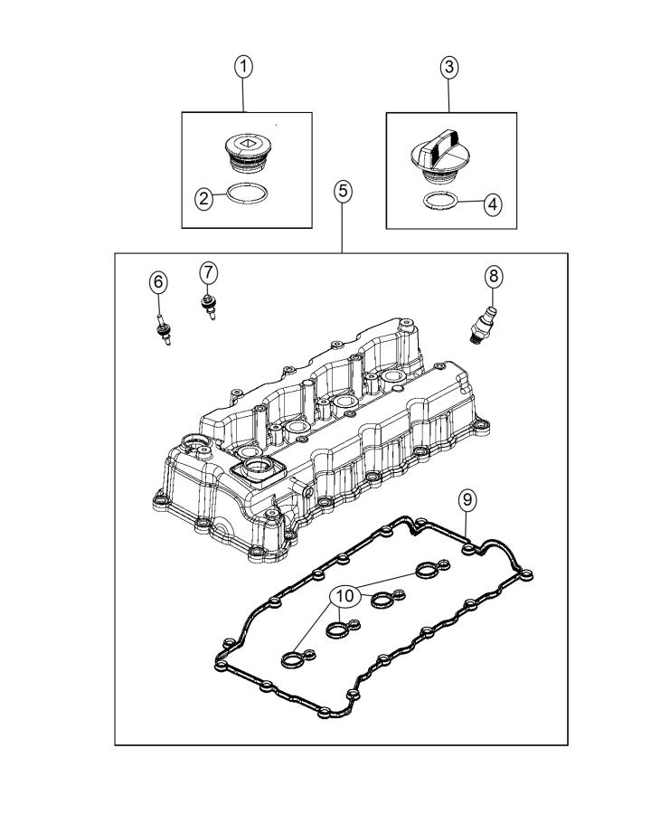 Diagram Cylinder Head Cover 2.4L [2.4L I4 MultiAir Engine]. for your Jeep Patriot  