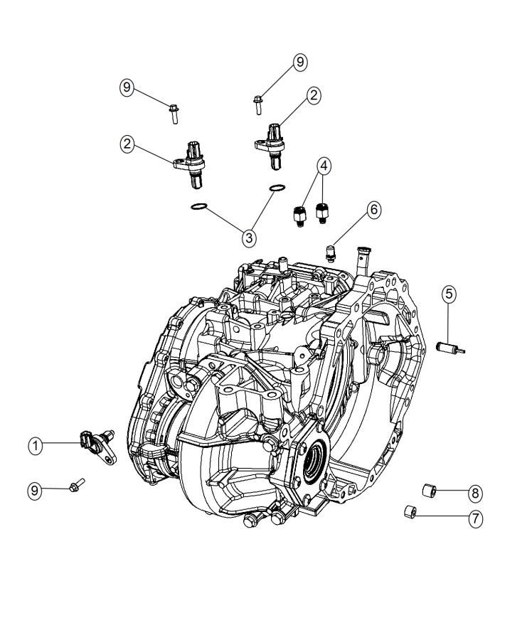 Diagram Sensors, Vents And Quick Connectors. for your 2015 Dodge Journey  CREW-PLUS () 