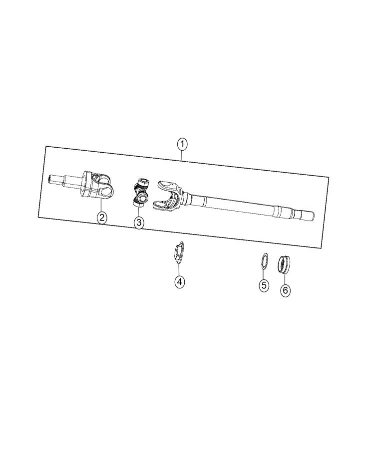 Diagram Shaft, Axle. for your Jeep Wrangler  