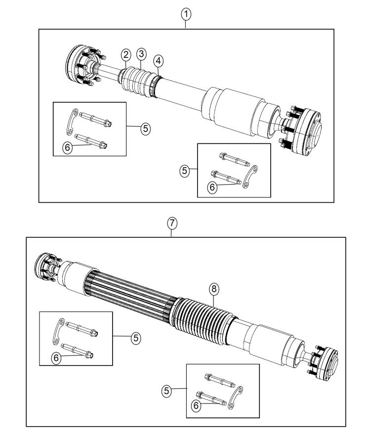 Diagram Shaft, Drive, 1 Piece. for your 2003 Chrysler 300  M 