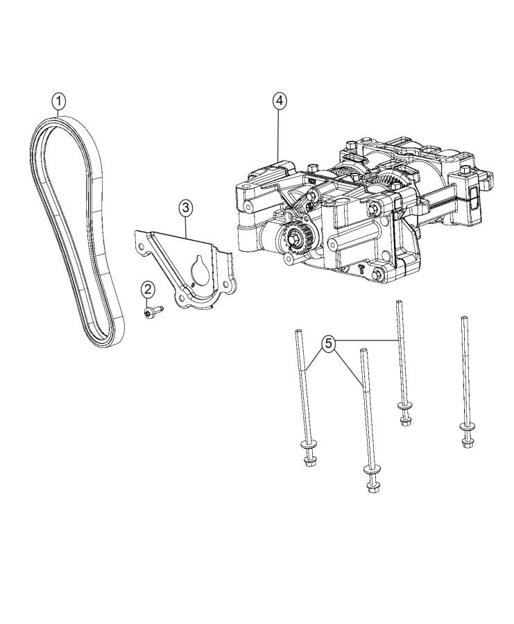 Diagram Balance Shaft Oil Pump Assembly 2.4L [2.4L I4 MultiAir Engine]. for your Dodge Dart  