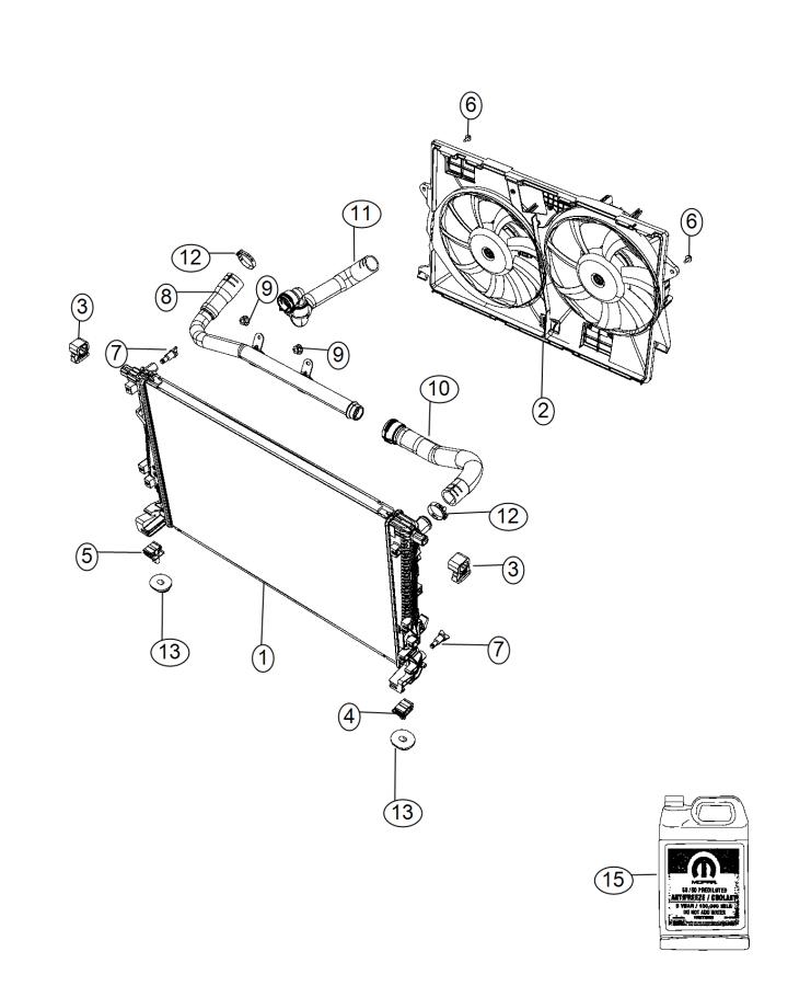 Diagram Radiator and Related Parts. for your 1999 Chrysler 300  M 