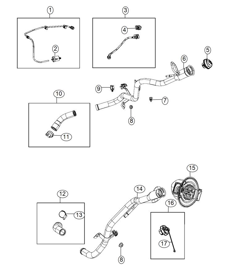 Diagram Fuel Tank Filler Tube. for your Ram