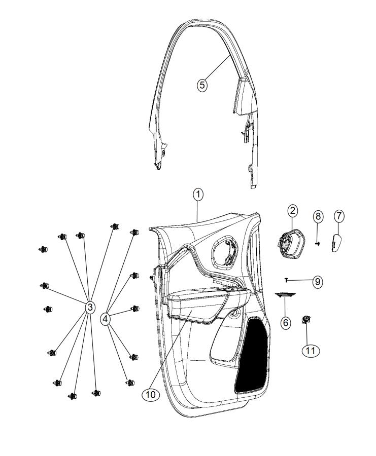 Front Door Trim Panels. Diagram