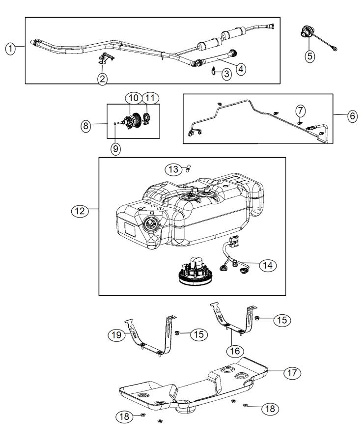 Diagram Diesel Exhaust Fluid System. for your 2003 Jeep Wrangler   