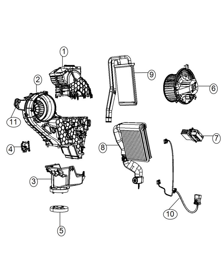 Diagram A/C and Heater Unit Rear. for your 1999 Chrysler 300  M 