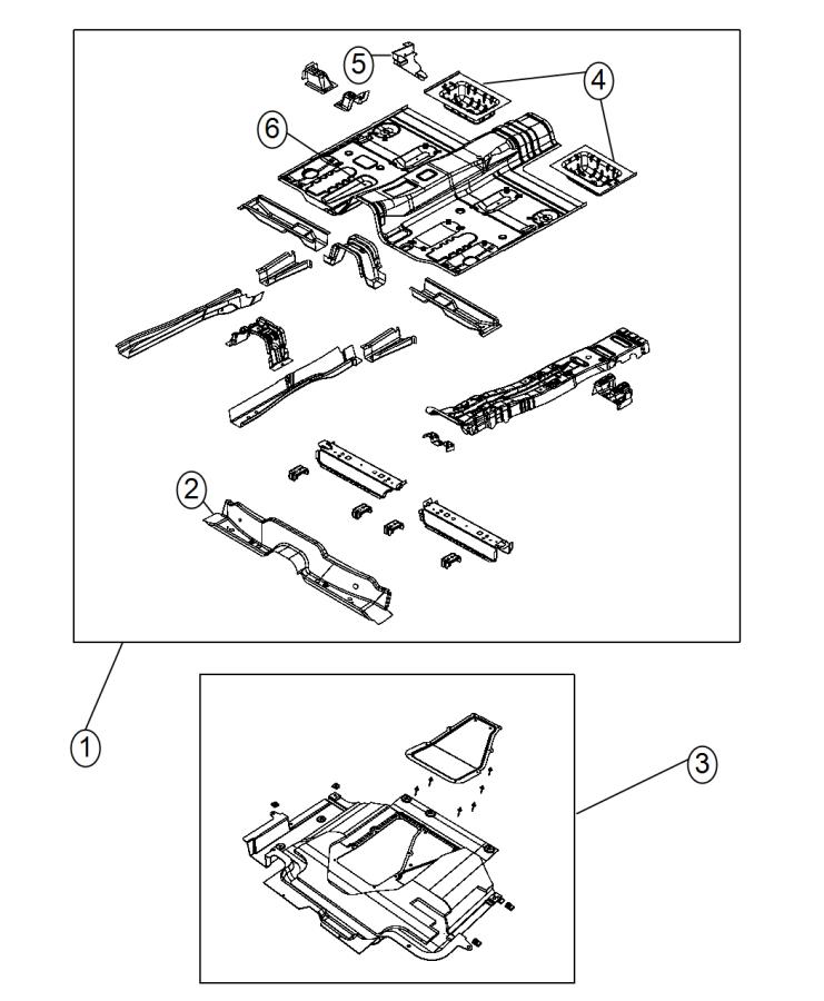 Diagram Front Floor Pan. for your Dodge Journey  