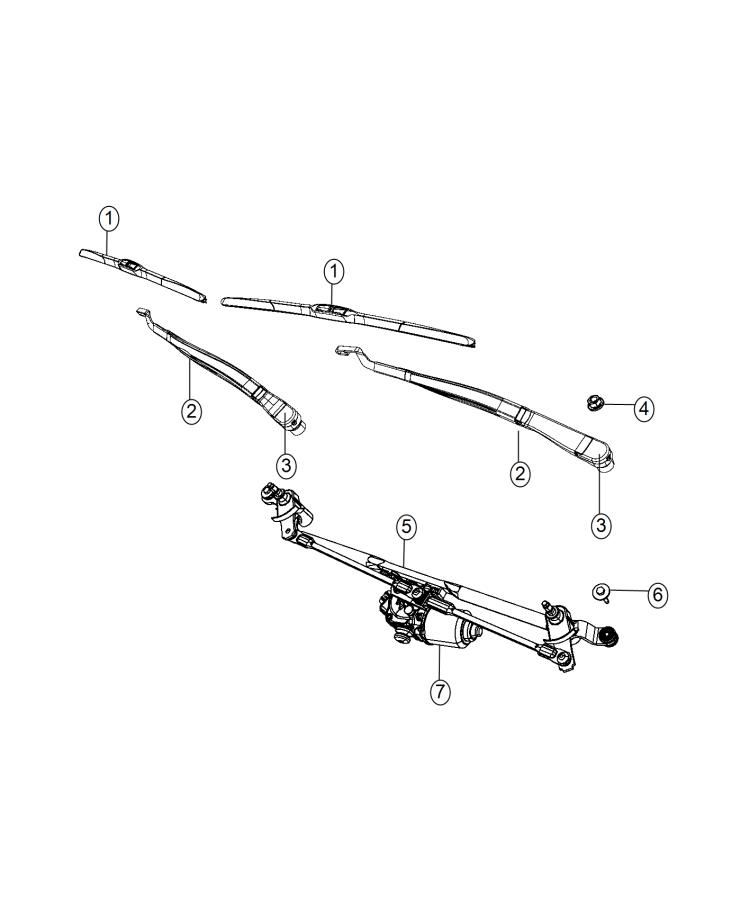 Jeep Grand Cherokee Used for PIVOT AND LINKAGE. Wiper. Front