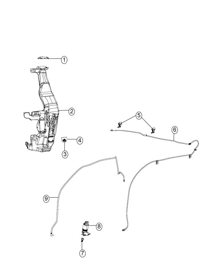 Diagram Front Washer System. for your Jeep