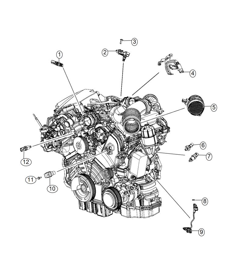 Diagram Sensors, Engine. for your 2010 Ram 2500   