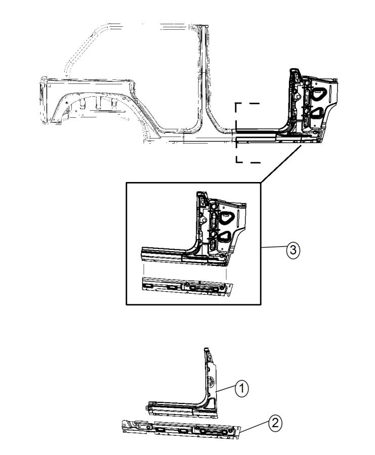 Full size assembly image of Front Aperture Panel 4-Door. (1/1)