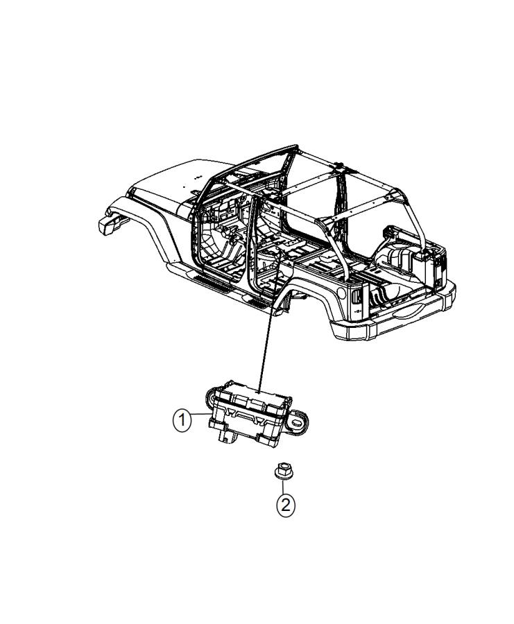 Full size assembly image of Sensors Suspension and Steering. (1/1)