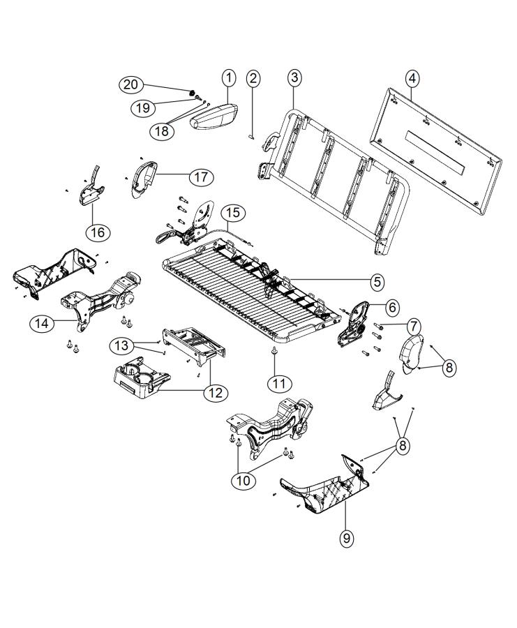 Diagram Second Row - Bench. for your 2000 Chrysler 300 M  