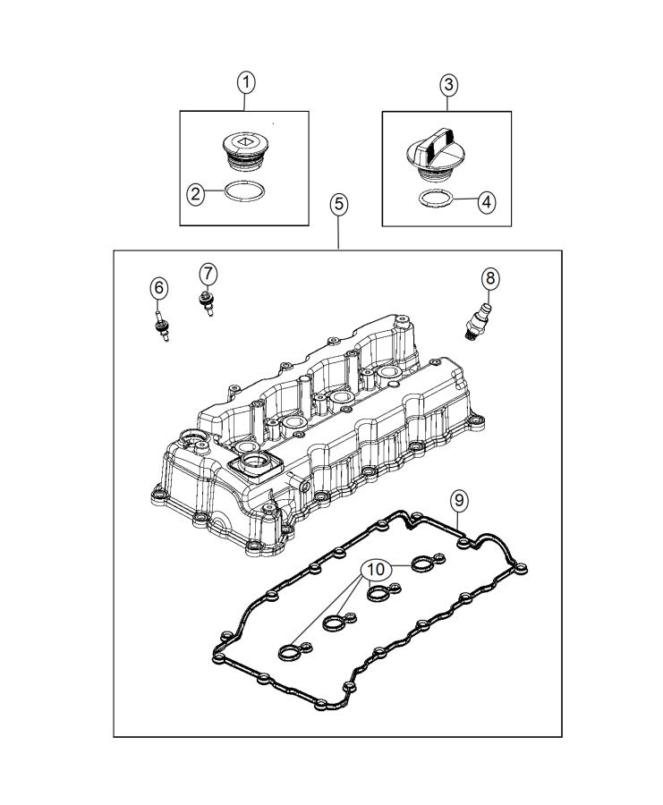 Diagram Cylinder Head Cover 2.4L [2.4L I4 PZEV M-Air Engine w/ ESS]. for your Chrysler