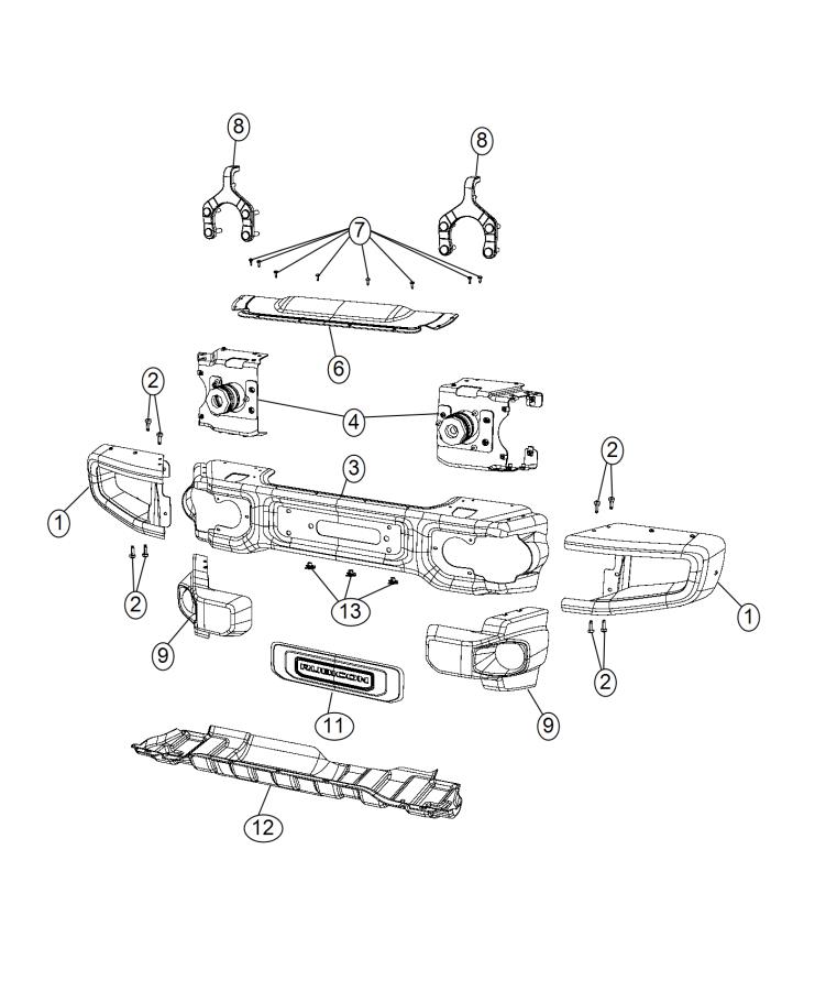 Diagram Bumper [Steel Front Bumper]. for your 2003 Jeep Wrangler   