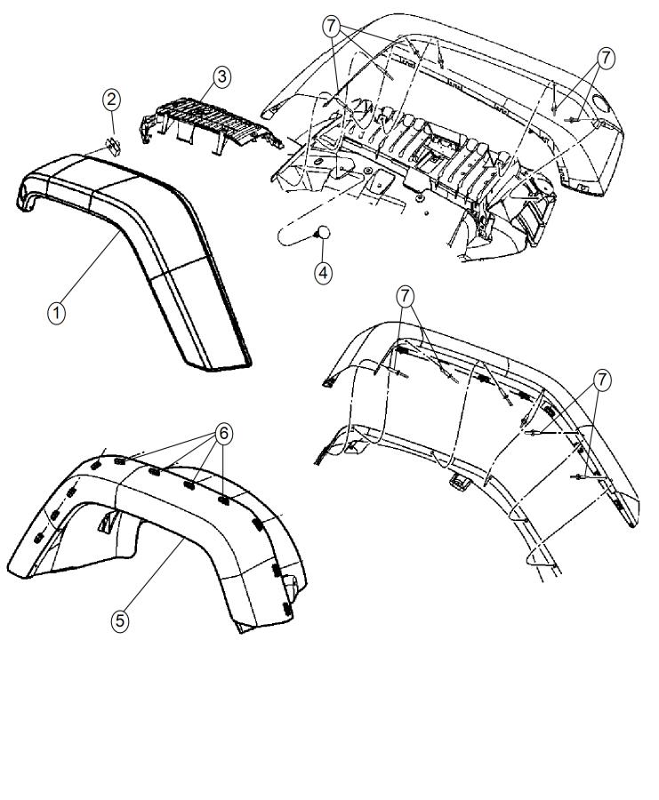 Diagram Exterior Ornamentation. for your Jeep