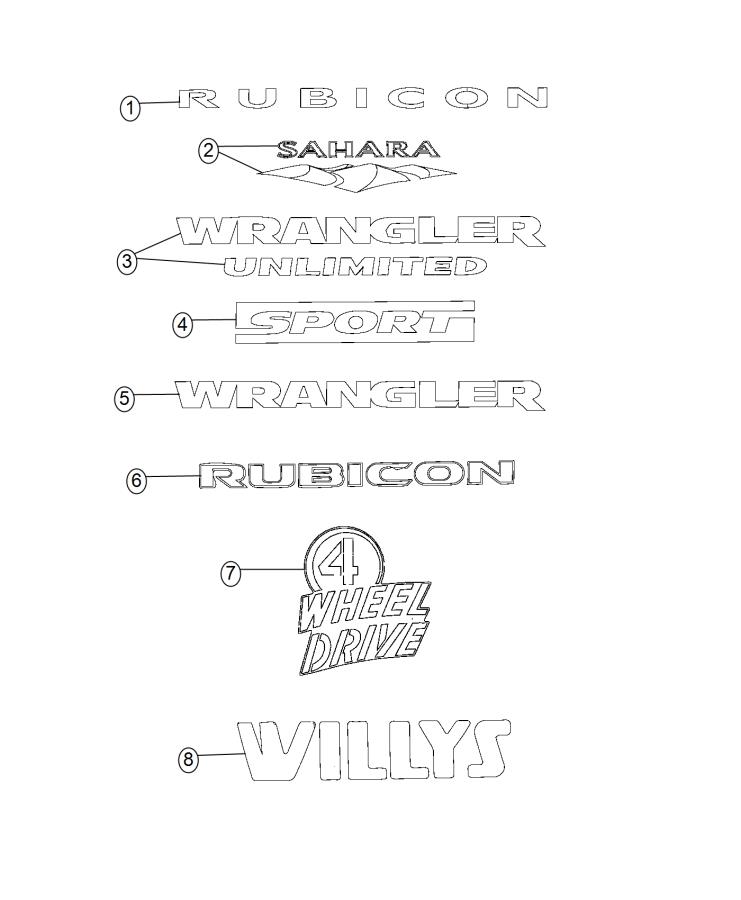 Decals and Tape Stripes. Diagram