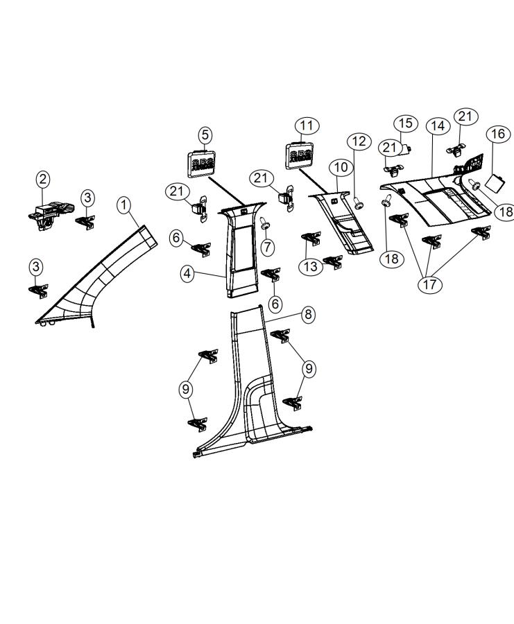 Interior Moldings and Pillars. Diagram