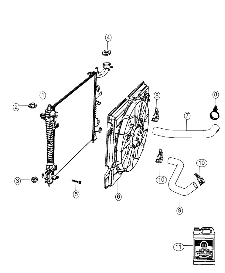 Diagram Radiator and Related Parts. for your 2003 Chrysler 300  M 