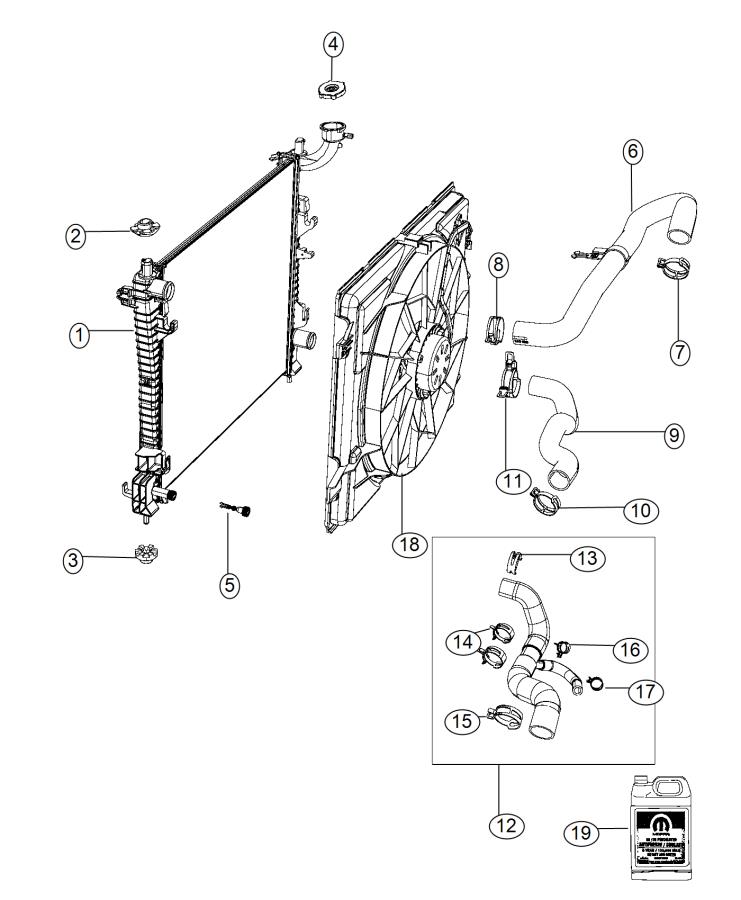 Diagram Radiator and Related Parts. for your 2003 Chrysler 300  M 