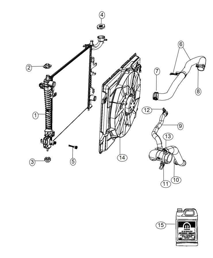 Diagram Radiator and Related Parts. for your 2003 Chrysler 300  M 