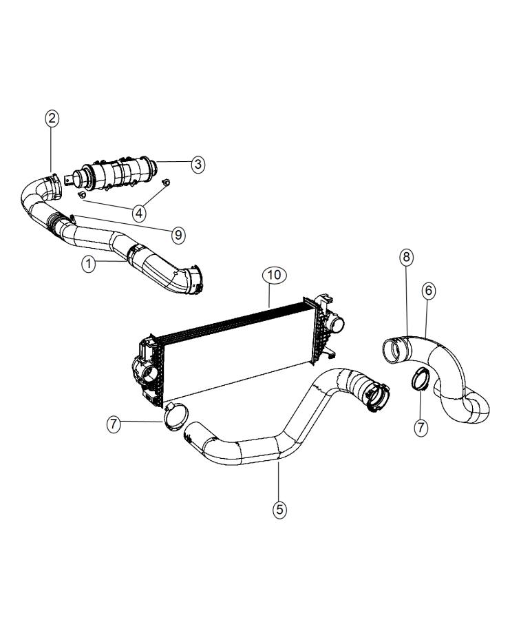 Diagram Charge Air Cooler. for your Jeep