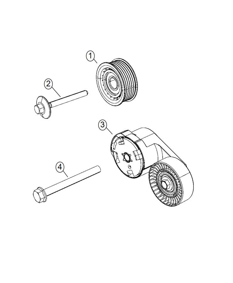 Jeep Grand Cherokee Pulley. Idler. Backside idler, backside ...