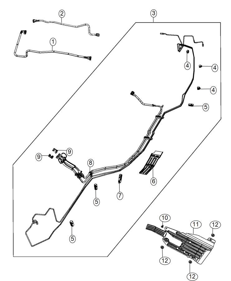 Diagram Fuel Lines 3.0L [3.0L V6 Turbo Diesel Engine]. for your 2000 Jeep Grand Cherokee   