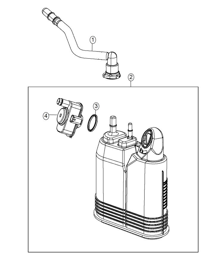 Diagram Vapor Canister and Leak Detection Pump. for your 1999 Chrysler 300  M 