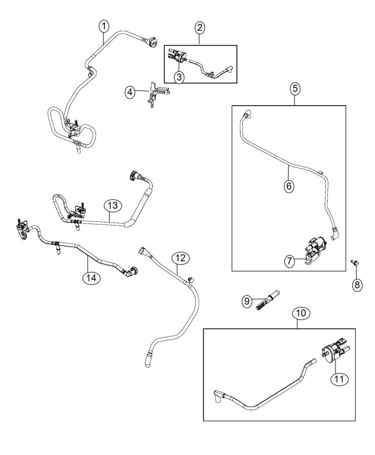 Diagram Emission Control Vacuum Harness. for your Jeep Renegade  