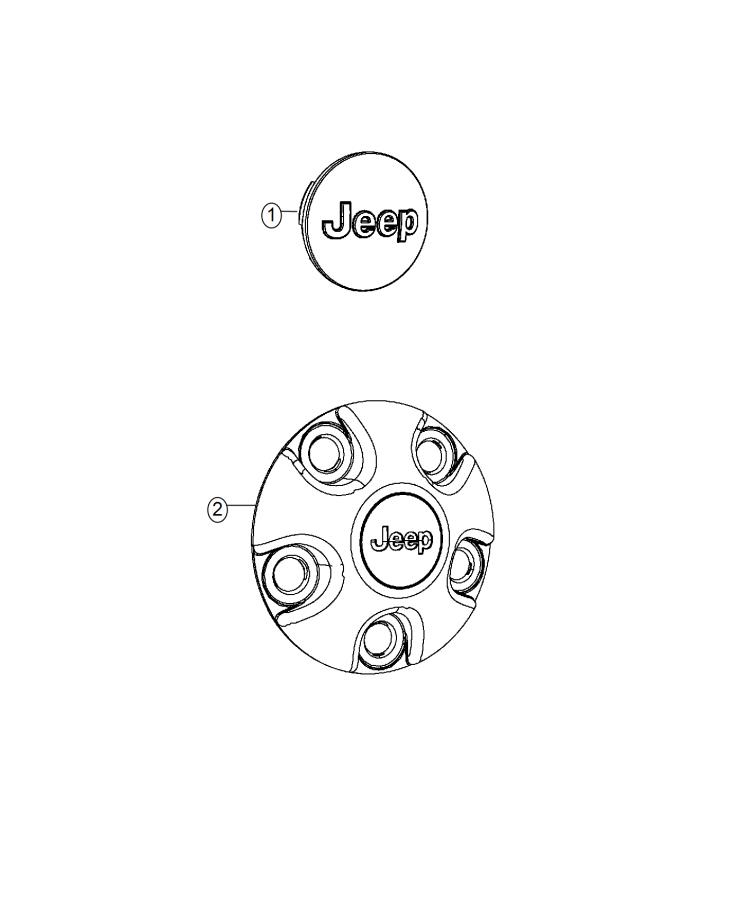 Diagram Center Caps. for your 2022 Jeep Wrangler   