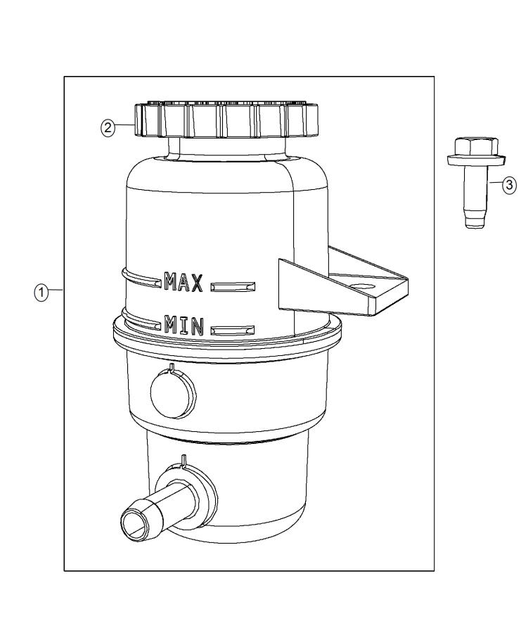 Power Steering Reservoir. Diagram