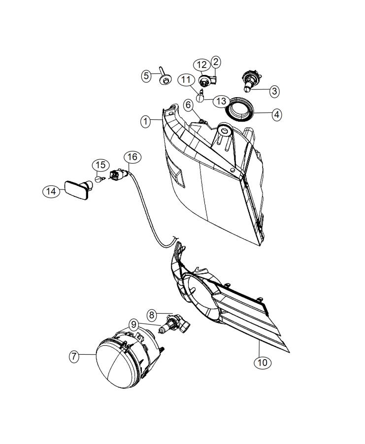 Diagram Lamps Front. for your 2015 Ram C/V TRADESMAN   