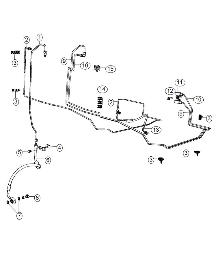 Brake Tubes and Hoses,Front. Diagram