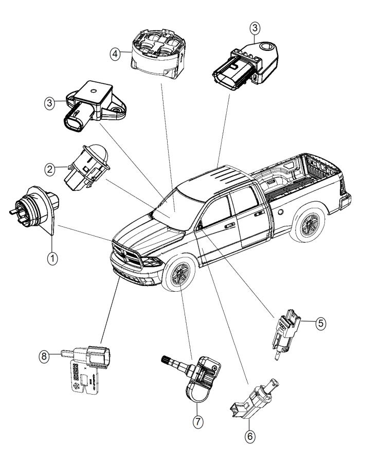 Diagram Sensors, Body. for your 2004 Chrysler 300  M 