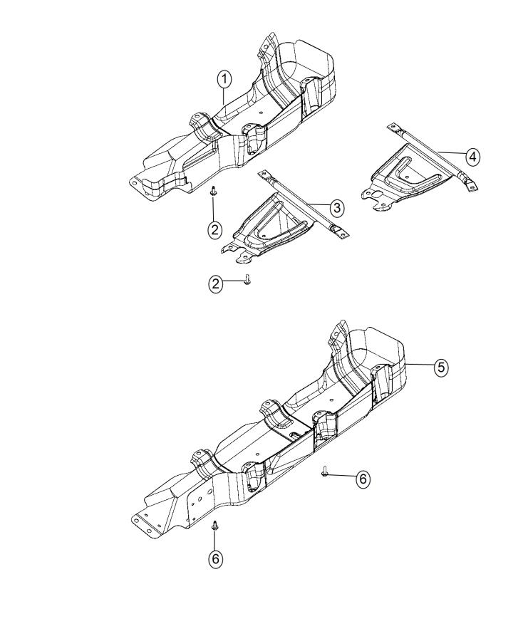 Diagram Skid Plate. for your 2014 Jeep Wrangler 3.6L V6 M/T 4X4 Unlimited Sport 