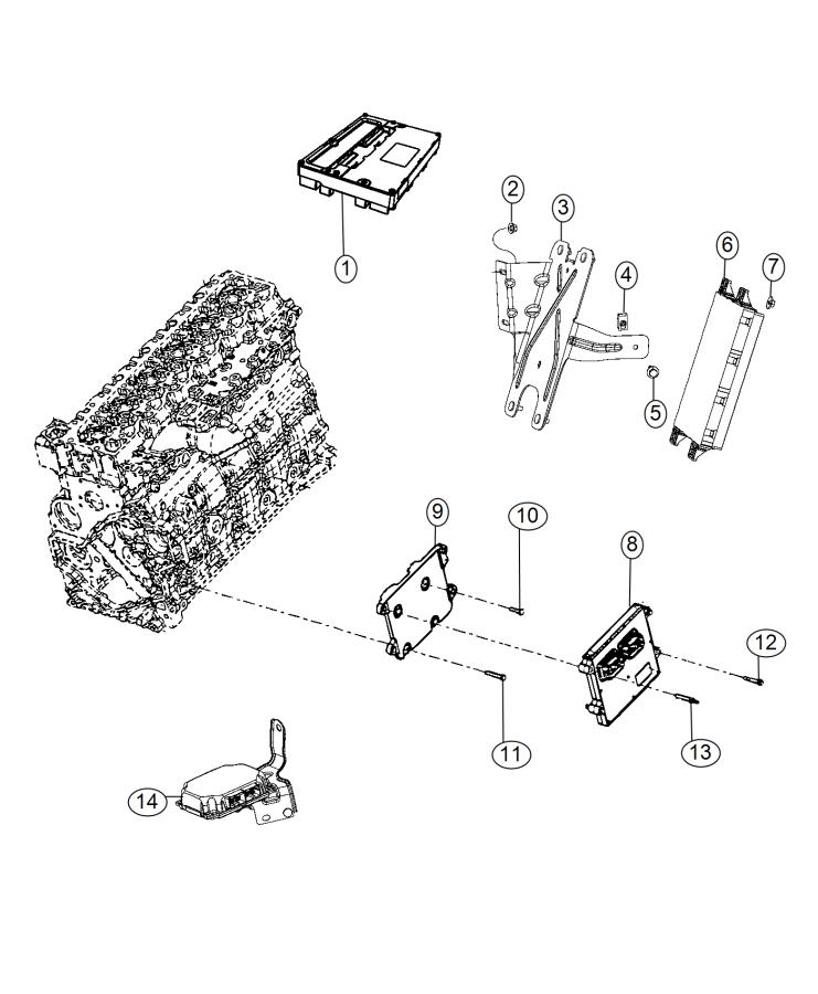 Diagram Modules, Engine Compartment. for your 2003 Chrysler 300  M 