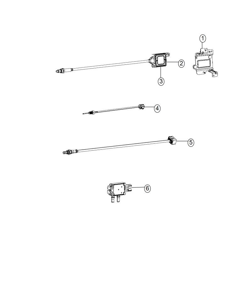 Diagram Sensors, Exhaust and Pressure. for your 2002 Ram 1500   