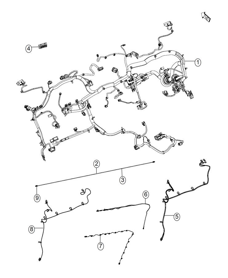 Diagram Wiring, Instrument Panel. for your 2021 Ram 1500  Tradesman Crew Cab 