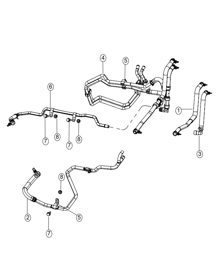 Diagram Heater Plumbing 3.6L [3.6L V6 24V VVT Engine]. for your 1998 Chrysler Sebring   