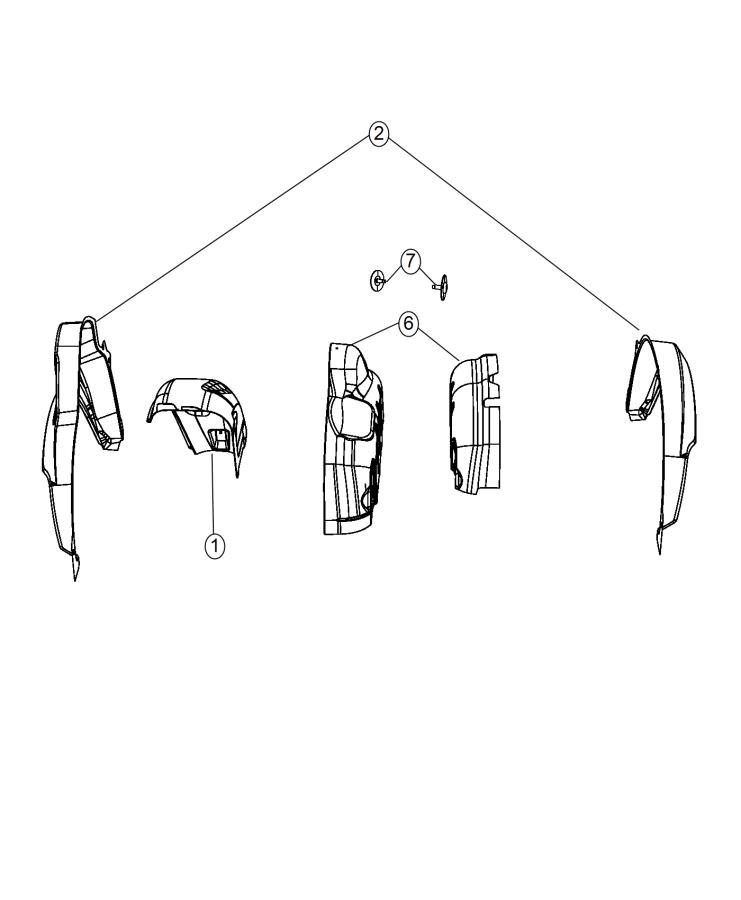 Rear Wheelhouse Shields. Diagram